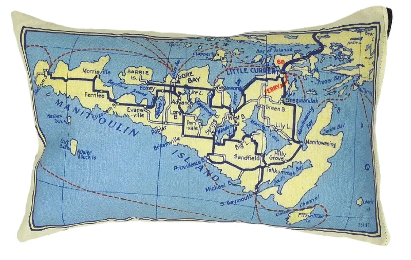 Plush Pillows for a Cozy BedFirm Pillows for Side SleepersManitoulin Vintage Map Pillow Plush Pillows for a Cozy BedFirm Pillows for Side SleepersManitoulin Vintage Map Pillow