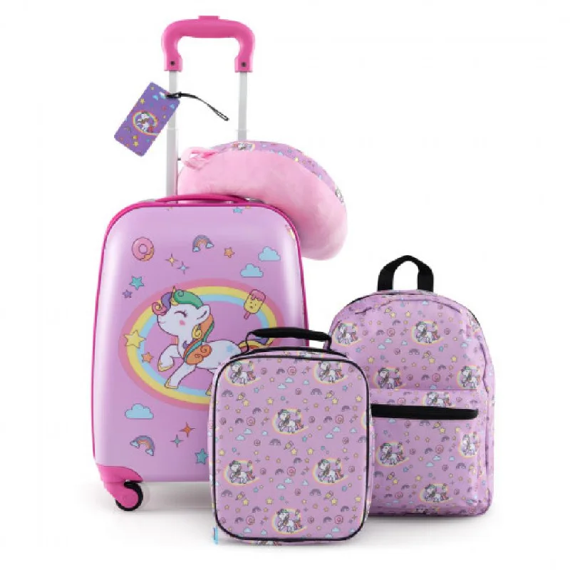 Adjustable Pillows for Customized ComfortOrthopedic Pillows for Back Pain Relief5 Piece Kids Luggage Set with Backpack Neck Pillow Name Tag Lunch Bag-Hot Pink Adjustable Pillows for Customized ComfortOrthopedic Pillows for Back Pain Relief5 Piece Kids Luggage Set with Backpack Neck Pillow Name Tag Lunch Bag-Hot Pink