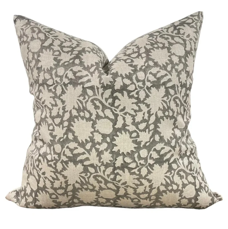 Lumbar Support Pillows for Car SeatsSilk Pillows for Smooth Skin and HairDesigner "Blythe" Safari Natural Pillow Cover in Soft Grey // Gray Floral Pillow Cover Lumbar Support Pillows for Car SeatsSilk Pillows for Smooth Skin and HairDesigner "Blythe" Safari Natural Pillow Cover in Soft Grey // Gray Floral Pillow Cover