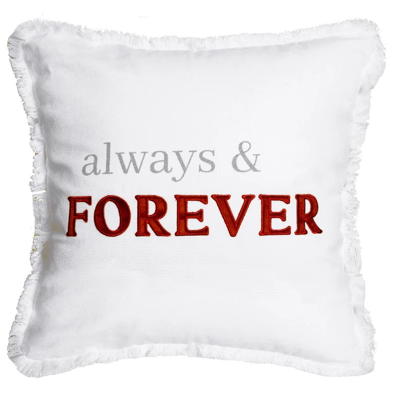 Cotton Pillows for Natural ComfortSilk Pillows for Smooth Skin and HairAlways & Forever 18" Throw Pillow Cover Cotton Pillows for Natural ComfortSilk Pillows for Smooth Skin and HairAlways & Forever 18" Throw Pillow Cover