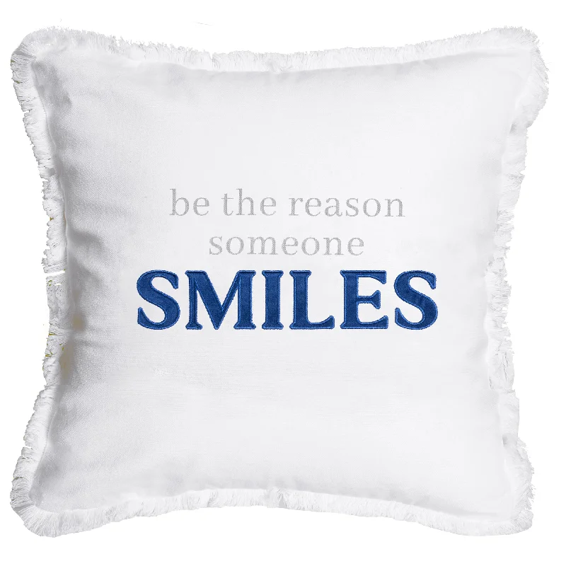 Bolster Pillows for Sofa DecorationTravel Pillows for Long JourneysSmiles 18" Throw Pillow Cover Bolster Pillows for Sofa DecorationTravel Pillows for Long JourneysSmiles 18" Throw Pillow Cover