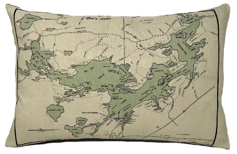 Travel Pillows for Long JourneysTravel Pillows for Long JourneysEels Lake Vintage Map Pillow Travel Pillows for Long JourneysTravel Pillows for Long JourneysEels Lake Vintage Map Pillow