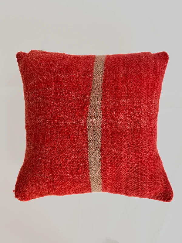 Square Pillows for Modern Home DecorCooling Pillows for Hot SleepersOuaouzguiti Association's Striped Hanbel Pillow - Red Square Pillows for Modern Home DecorCooling Pillows for Hot SleepersOuaouzguiti Association's Striped Hanbel Pillow - Red