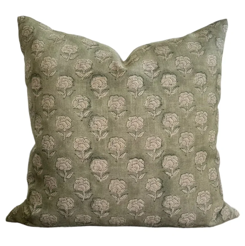Feather Pillows for a Luxurious SleepSoft and Fluffy Pillows for Bedroom ComfortDesigner Bandon Floral Linen Pillow Cover in Sage Green Feather Pillows for a Luxurious SleepSoft and Fluffy Pillows for Bedroom ComfortDesigner Bandon Floral Linen Pillow Cover in Sage Green