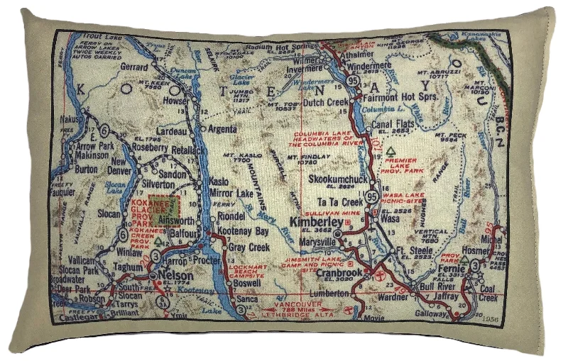 Travel Pillows for Long JourneysTravel Pillows for Long JourneysKootenays Vintage Map Pillow Travel Pillows for Long JourneysTravel Pillows for Long JourneysKootenays Vintage Map Pillow