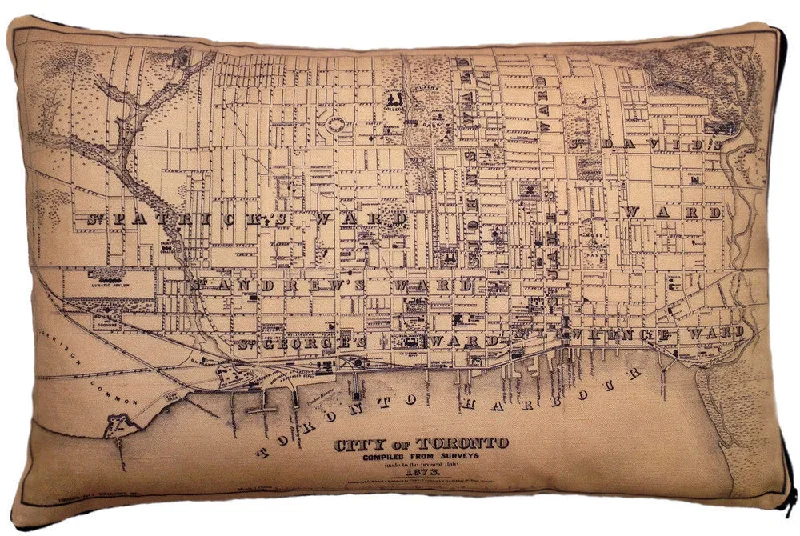 Plush Pillows for a Cozy BedFirm Pillows for Side SleepersCity of Toronto Vintage Map Pillow Plush Pillows for a Cozy BedFirm Pillows for Side SleepersCity of Toronto Vintage Map Pillow