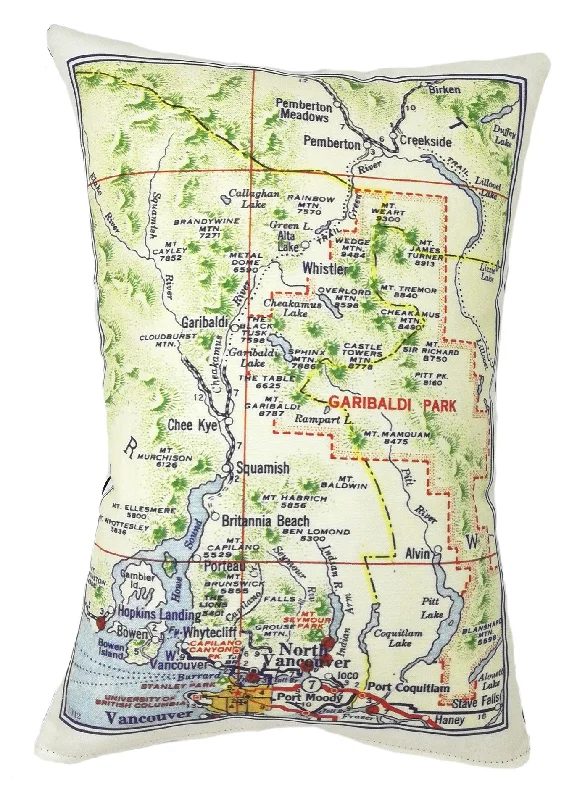 Plush Pillows for a Cozy BedPlush Pillows for a Cozy BedSea to Sky Country Vintage Map Pillow Plush Pillows for a Cozy BedPlush Pillows for a Cozy BedSea to Sky Country Vintage Map Pillow