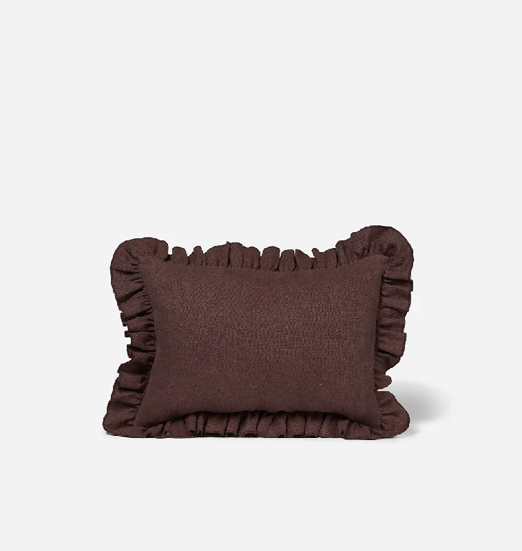 Down Alternative Pillows for Ethical ChoicesRound Pillows for Boho-Style InteriorsAnika Ruffle Lumbar Pillow 14" x 20" Down Alternative Pillows for Ethical ChoicesRound Pillows for Boho-Style InteriorsAnika Ruffle Lumbar Pillow 14" x 20"