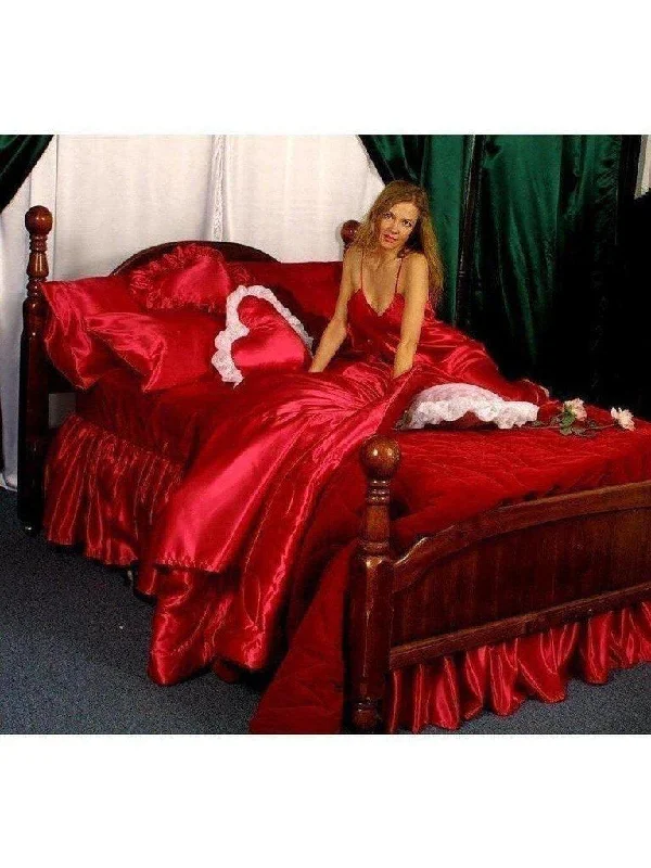Cotton - filled comforters for a breathable and natural sleep experienceQueen - size comforters for standard queen - sized mattressesCustom Made COMFORTERS of Shiny & Slick Nouveau Bridal Satin Cotton - filled comforters for a breathable and natural sleep experienceQueen - size comforters for standard queen - sized mattressesCustom Made COMFORTERS of Shiny & Slick Nouveau Bridal Satin