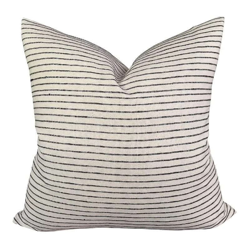 Down Alternative Pillows for Ethical ChoicesHypoallergenic Pillows for Allergy SufferersBlack Slub Stripe Pillow Cover Down Alternative Pillows for Ethical ChoicesHypoallergenic Pillows for Allergy SufferersBlack Slub Stripe Pillow Cover