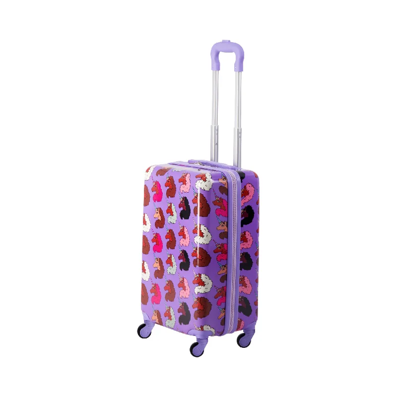 Travel Pillows for Long JourneysPlush Pillows for a Cozy BedAfro Unicorn Travel set. Printed Hardsided 21" Kids luggage, Neck Pillow and Eye Mask in Purple Travel Pillows for Long JourneysPlush Pillows for a Cozy BedAfro Unicorn Travel set. Printed Hardsided 21" Kids luggage, Neck Pillow and Eye Mask in Purple