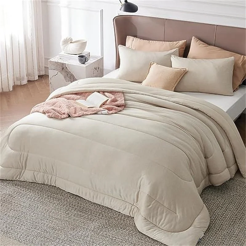 Bamboo - fiber - filled comforters with antibacterial and breathable qualitiesKing - size comforters to fit large king - sized beds perfectlySoft Bedding for All Seasons Bamboo - fiber - filled comforters with antibacterial and breathable qualitiesKing - size comforters to fit large king - sized beds perfectlySoft Bedding for All Seasons