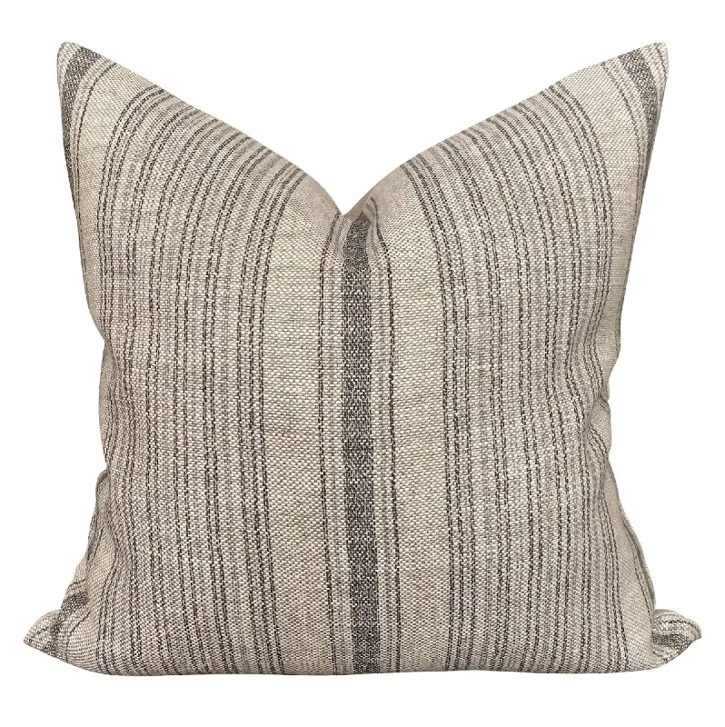 Firm Pillows for Side SleepersHypoallergenic Pillows for Allergy SufferersREADY TO SHIP Designer Clay McLaurin Dash Pillow Cover in Jet