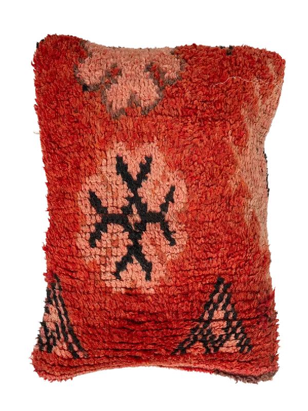 Square Pillows for Modern Home DecorCotton Pillows for Natural ComfortVintage Rhamna Pillow - Symbolic Rustic Red