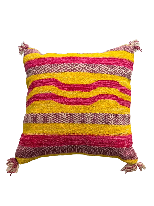 Plush Pillows for a Cozy BedSoft and Fluffy Pillows for Bedroom ComfortAnzal's Flatweave Pillow - Pink, Purple, Yellow Plush Pillows for a Cozy BedSoft and Fluffy Pillows for Bedroom ComfortAnzal's Flatweave Pillow - Pink, Purple, Yellow