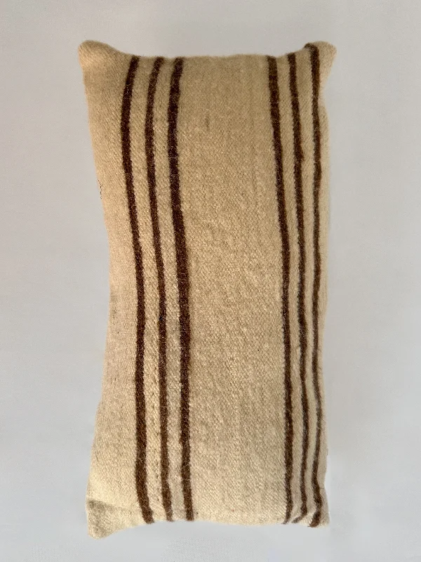 Adjustable Pillows for Customized ComfortCotton Pillows for Natural ComfortOuaouzguiti Association's Multi-Striped Hanbel Pillow - Brown hi Adjustable Pillows for Customized ComfortCotton Pillows for Natural ComfortOuaouzguiti Association's Multi-Striped Hanbel Pillow - Brown hi