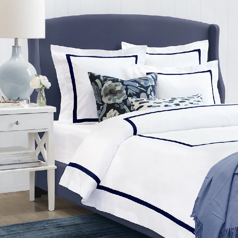 Guest - room duvet covers to make visitors feel welcome and comfortableBella Midnight Framed Percale Duvet Cover Guest - room duvet covers to make visitors feel welcome and comfortableBella Midnight Framed Percale Duvet Cover