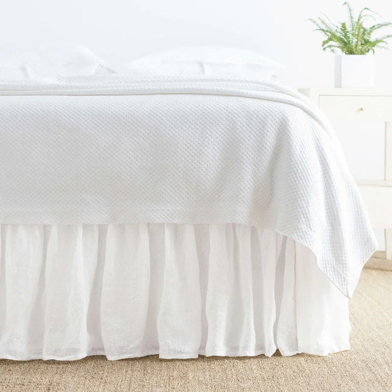 Bed skirts in bold colors for a statement - making lookPine Cone Hill Savannah Linen Gauze White Bed Skirt Bed skirts in bold colors for a statement - making lookPine Cone Hill Savannah Linen Gauze White Bed Skirt