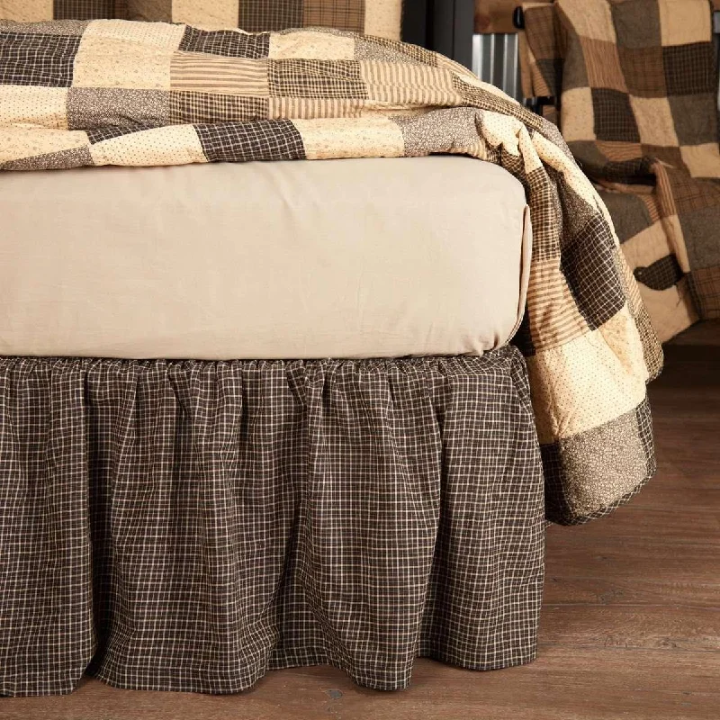 Bed skirts with a retro - style patternKettle Grove Bed Skirts Country Black, Khaki VHC Brands Bed skirts with a retro - style patternKettle Grove Bed Skirts Country Black, Khaki VHC Brands