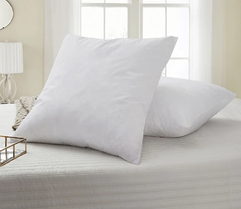 Adjustable Pillows for Customized ComfortSerta Feather Euro Square Pillow 2-Pack