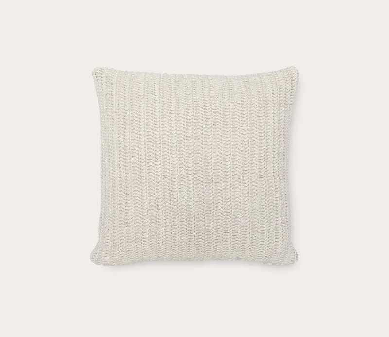 Cooling Pillows for Hot SleepersVilla by Classic Home Macie Ivory Hand Knit Throw Pillow