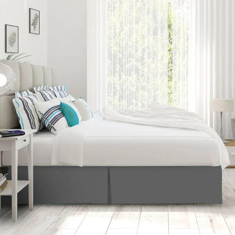 Bed skirts with a geometric cut - out designNestl Pleated 14 inch Tailored Drop Bed Skirt - Soft Double Brushed Premium Microfiber Ruffle Bed Skirt Bed skirts with a geometric cut - out designNestl Pleated 14 inch Tailored Drop Bed Skirt - Soft Double Brushed Premium Microfiber Ruffle Bed Skirt