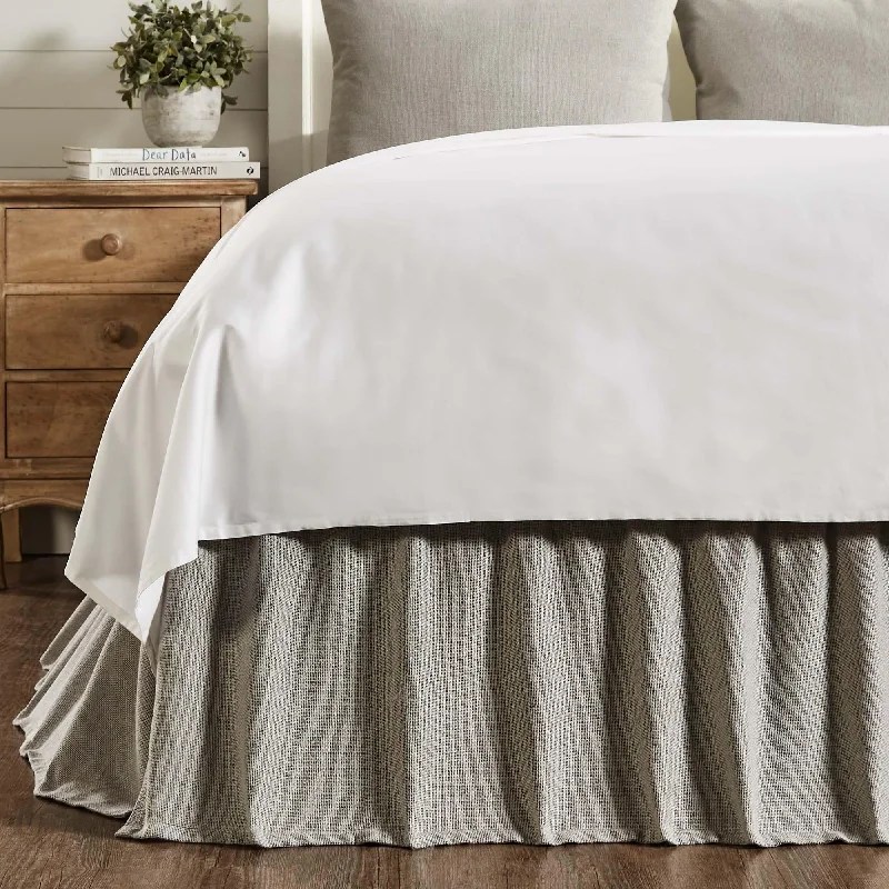 Bed skirts with a shabby - chic styleBurlap Dove Grey Ruffled King Bed Skirt 78x80x16 VHC Brands Bed skirts with a shabby - chic styleBurlap Dove Grey Ruffled King Bed Skirt 78x80x16 VHC Brands