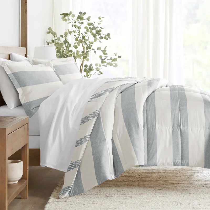 Latex - filled comforters with a bouncy texture and good supportDistressed Stripe Reversible Down-Alternative Comforter Set Latex - filled comforters with a bouncy texture and good supportDistressed Stripe Reversible Down-Alternative Comforter Set