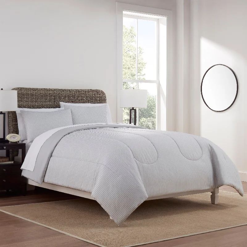 Goose down comforters known for their superior quality and insulationMartex Pinstripe Reversible Comforter Set Goose down comforters known for their superior quality and insulationMartex Pinstripe Reversible Comforter Set