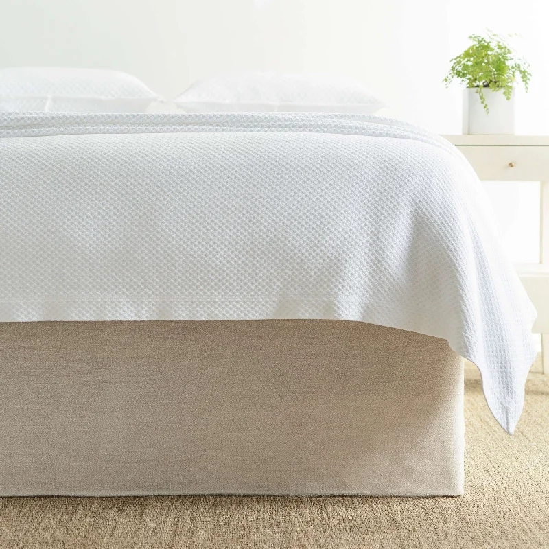 Bed skirts with a modern minimalist designPine Cone Hill Stone Washed Linen Natural Tailored Paneled Bed Skirt Bed skirts with a modern minimalist designPine Cone Hill Stone Washed Linen Natural Tailored Paneled Bed Skirt
