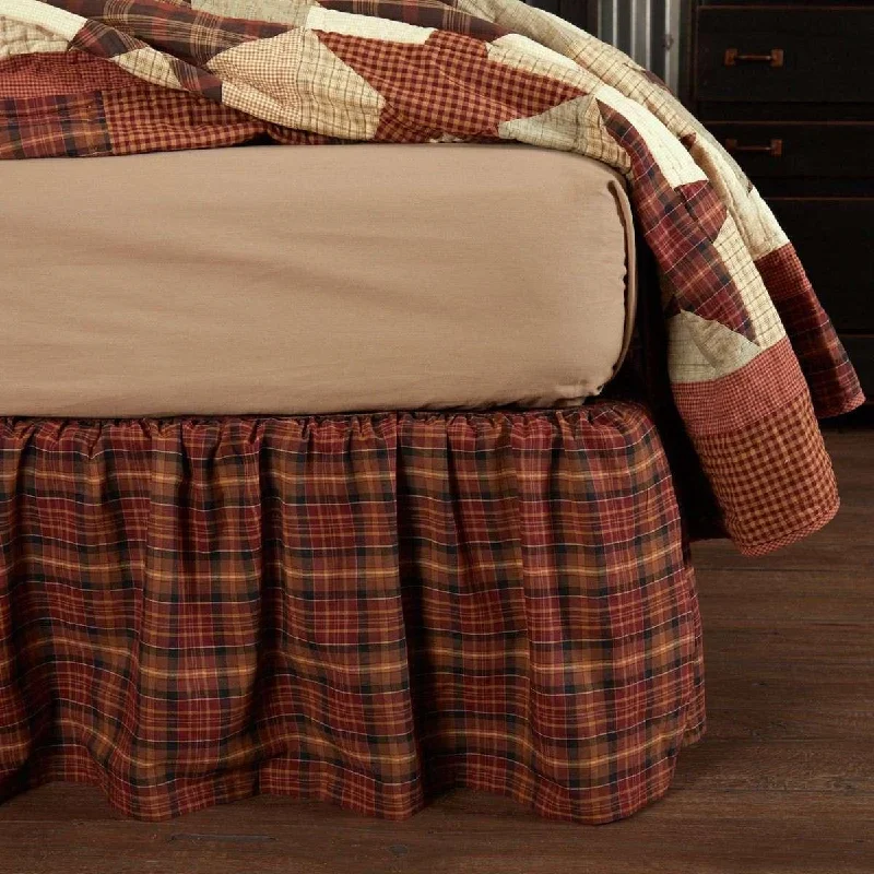 Bed skirts with a high - quality elastic waistbandAbilene Star Bed Skirts Burgundy, Tan, Dark Brown VHC Brands Bed skirts with a high - quality elastic waistbandAbilene Star Bed Skirts Burgundy, Tan, Dark Brown VHC Brands