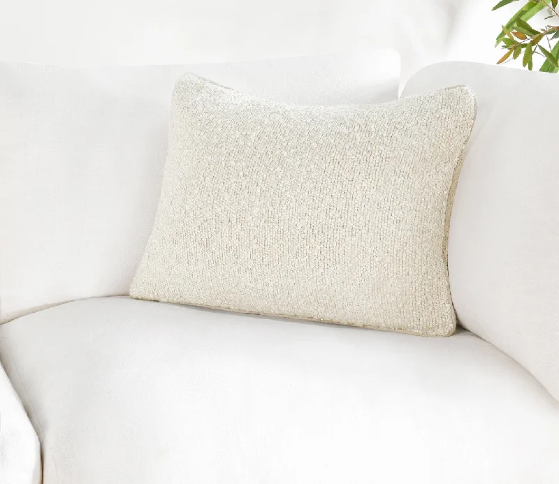 Velvet Pillows for a Touch of EleganceVilla by Classic Home Sava Ivory Throw Pillow