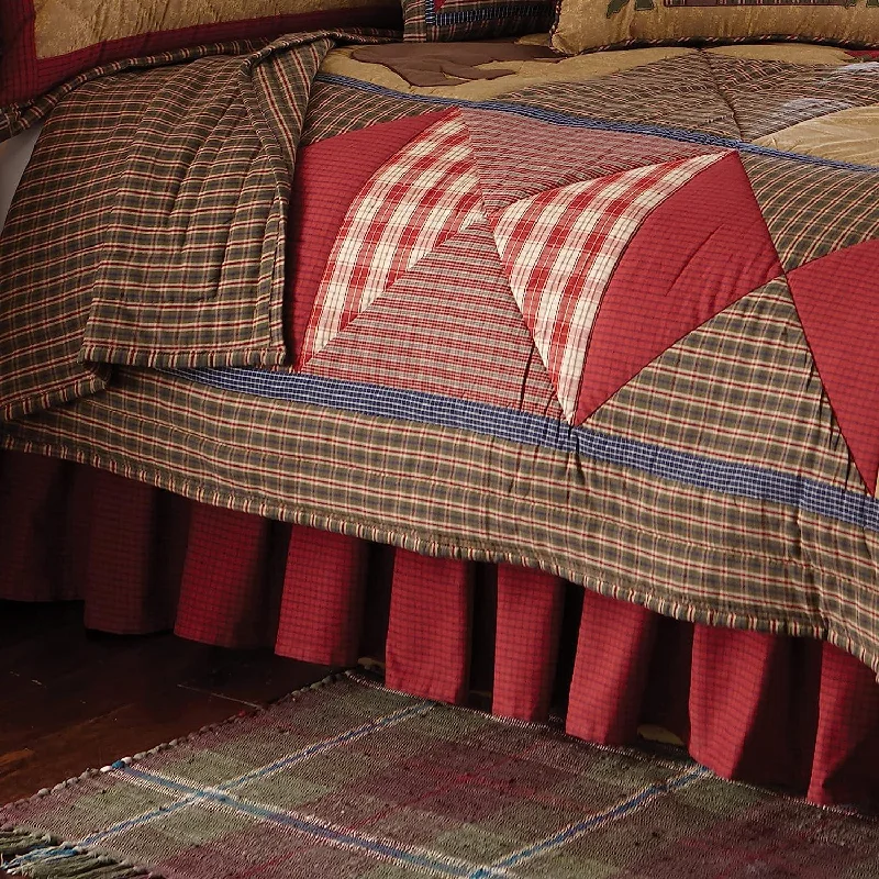 Bed skirts with a herringbone pattern for a sophisticated lookCabin Queen Bed Skirt - Park Designs Bed skirts with a herringbone pattern for a sophisticated lookCabin Queen Bed Skirt - Park Designs
