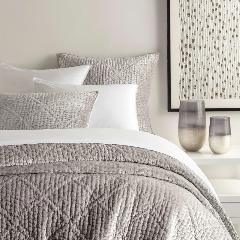 Duvet covers suitable for use with synthetic - filled comfortersPine Cone Hill Parisienne Velvet Grey Quilt Duvet covers suitable for use with synthetic - filled comfortersPine Cone Hill Parisienne Velvet Grey Quilt