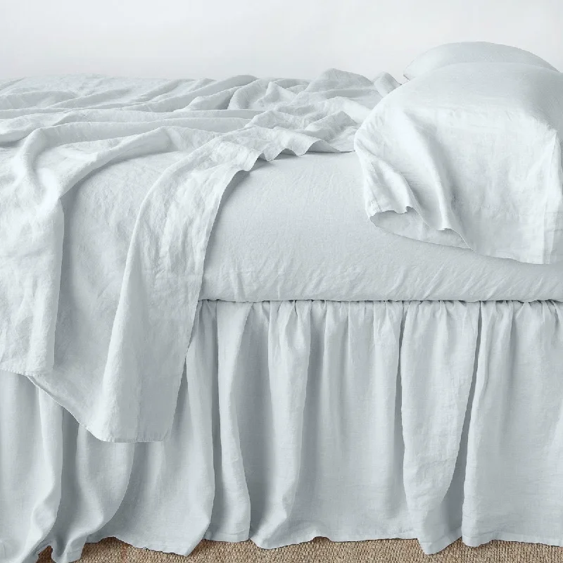 Floral - printed bed skirts for a feminine touchLinen Bed Skirt