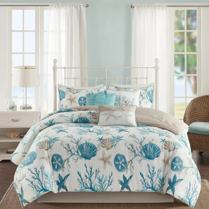 Cotton - filled comforters for a breathable and natural sleep experienceMadison Park Pacific Grove 7 Piece Cotton Sateen Comforter Set Cotton - filled comforters for a breathable and natural sleep experienceMadison Park Pacific Grove 7 Piece Cotton Sateen Comforter Set