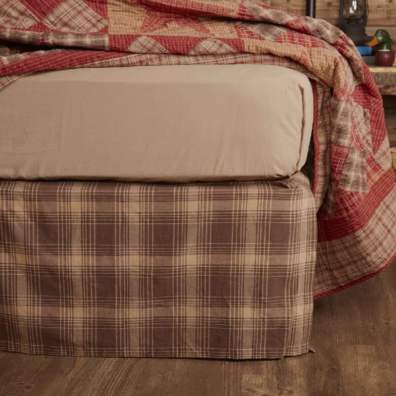 Cotton bed skirts for a soft and breathable lookDawson Star Bed Skirts Woodland Brown, Khaki VHC Brands Cotton bed skirts for a soft and breathable lookDawson Star Bed Skirts Woodland Brown, Khaki VHC Brands