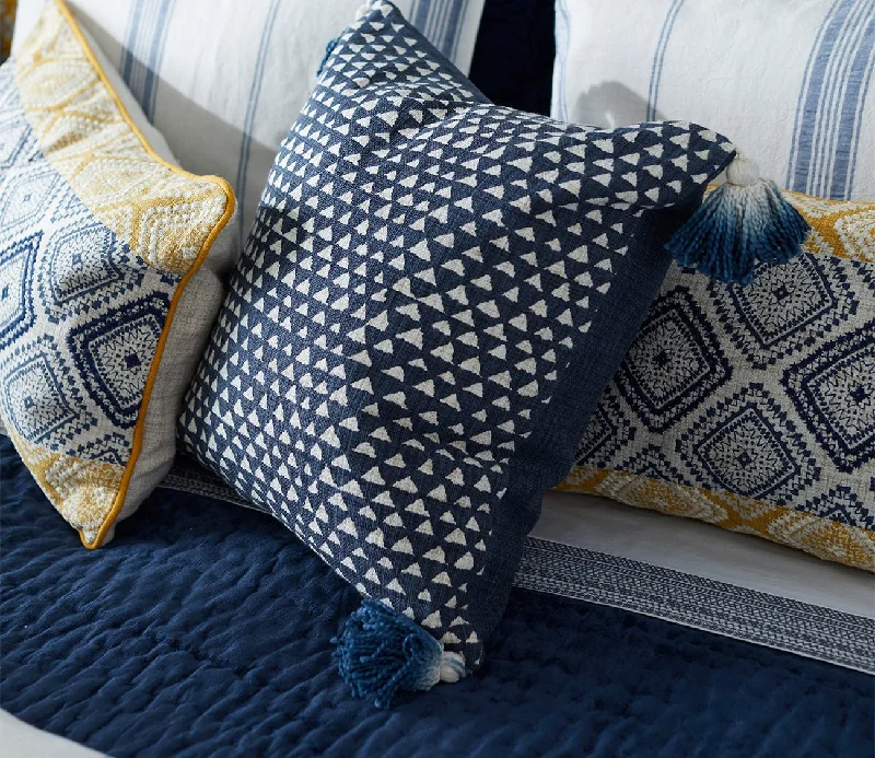 Velvet Pillows for a Touch of EleganceVilla by Classic Home Jaz Indigo Throw Pillow