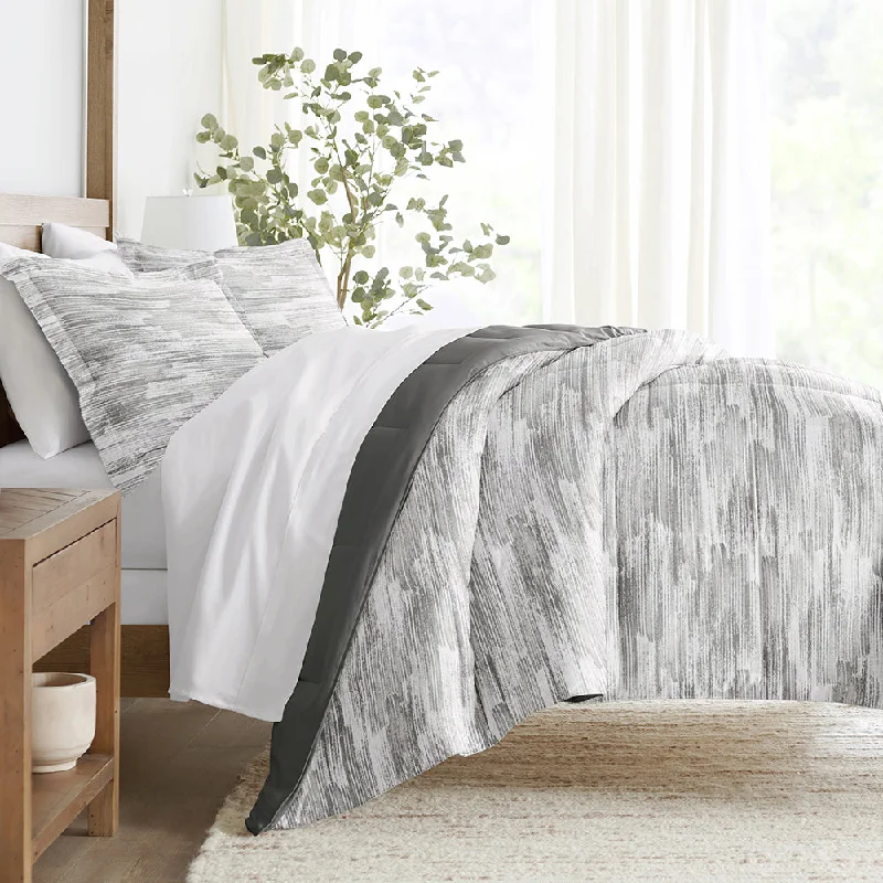 Synthetic - filled comforters like polyester for affordability and hypoallergenic propertiesTextured Stripe Reversible Down-Alternative Comforter Set Synthetic - filled comforters like polyester for affordability and hypoallergenic propertiesTextured Stripe Reversible Down-Alternative Comforter Set