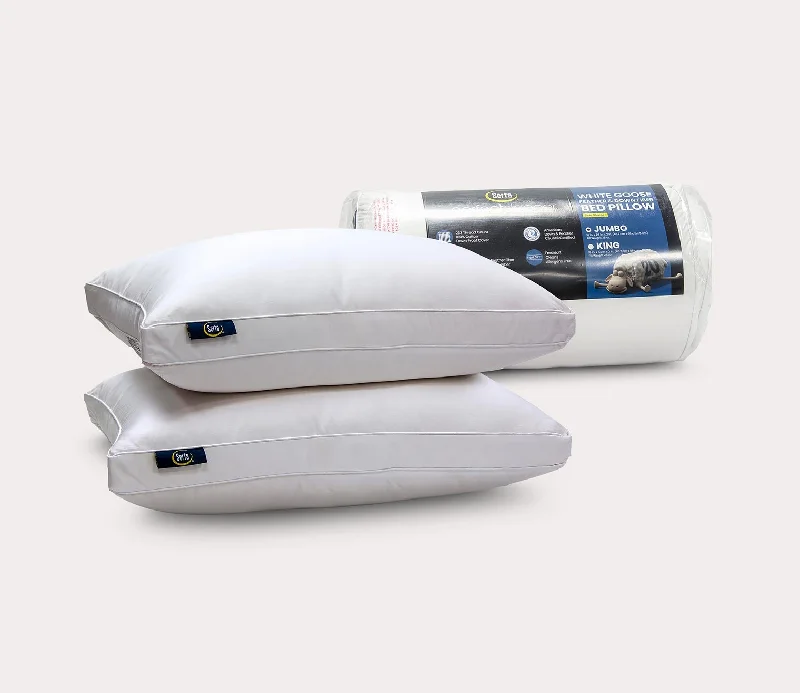 Pregnancy Pillows for Expectant MothersSerta White Goose Feather and Down Fiber Side Sleeper Pillow 2-Pack Pregnancy Pillows for Expectant MothersSerta White Goose Feather and Down Fiber Side Sleeper Pillow 2-Pack