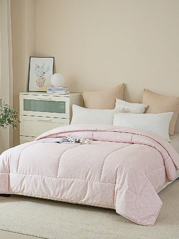 Duck down comforters with a softer feel and good warmth retentionKai Jade Pink Cotton All Season Comforter Duck down comforters with a softer feel and good warmth retentionKai Jade Pink Cotton All Season Comforter