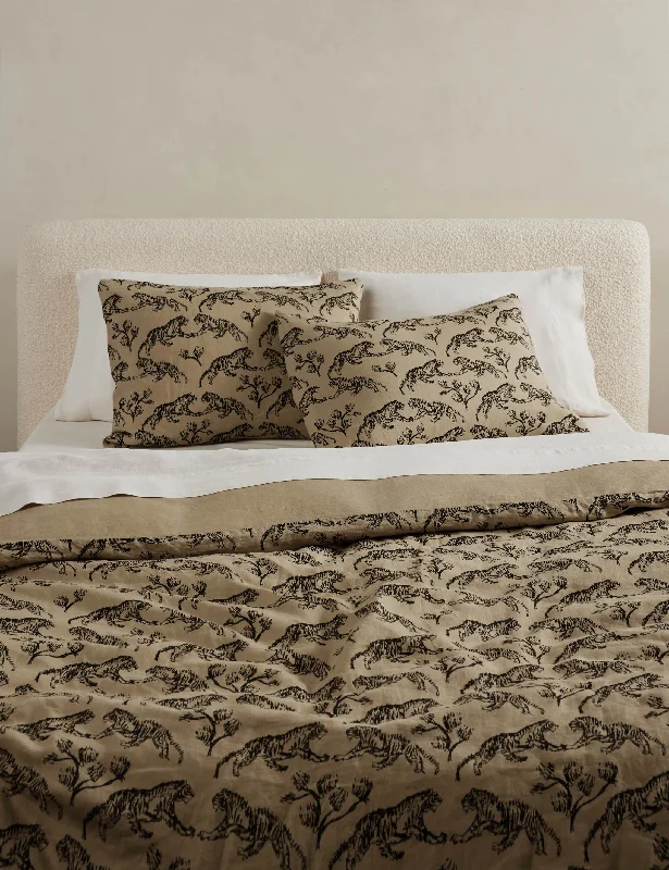 Tie - closure duvet covers with fabric ties for a more decorative and adjustable optionTiger Hemp Duvet Cover by Sarah Sherman Samuel Tie - closure duvet covers with fabric ties for a more decorative and adjustable optionTiger Hemp Duvet Cover by Sarah Sherman Samuel
