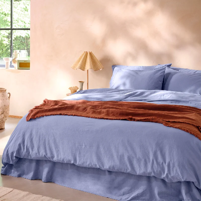 Polyester duvet covers with durability and colorfastnessCeleste Blue Linen Blend Duvet Cover Polyester duvet covers with durability and colorfastnessCeleste Blue Linen Blend Duvet Cover