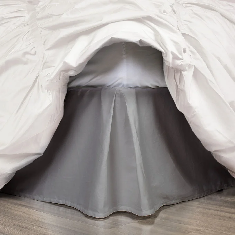 California king bed skirts for a larger bedGrey Pleated Bed Skirt