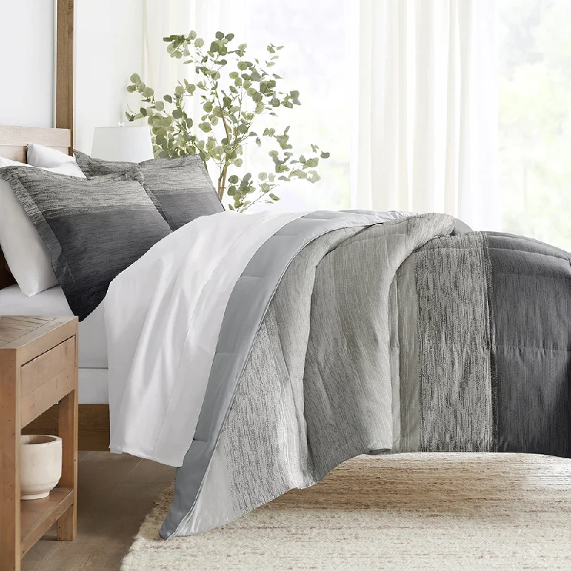 Cotton - filled comforters for a breathable and natural sleep experienceGray Ombre Reversible Down-Alternative Comforter Set Cotton - filled comforters for a breathable and natural sleep experienceGray Ombre Reversible Down-Alternative Comforter Set