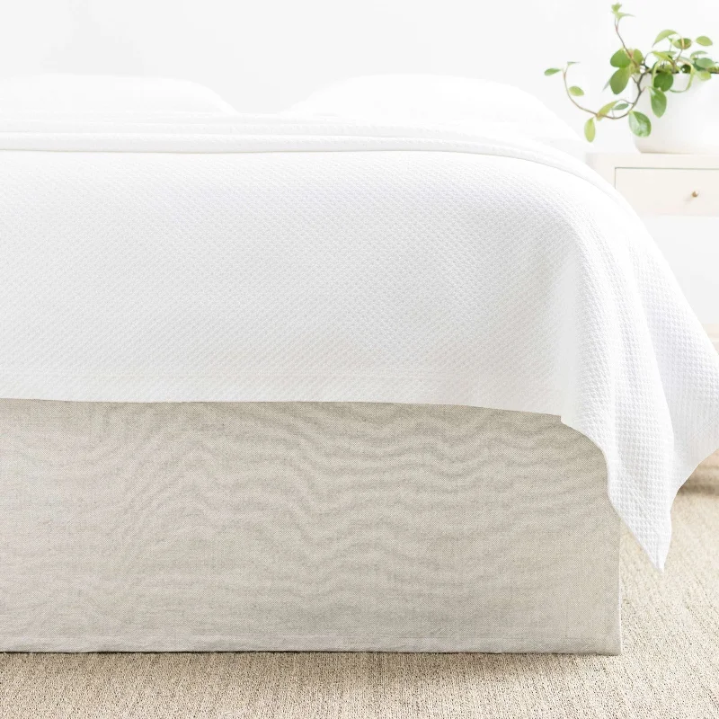 Bed skirts with a country - style patternPine Cone Hill Wilton Natural Bed Skirt