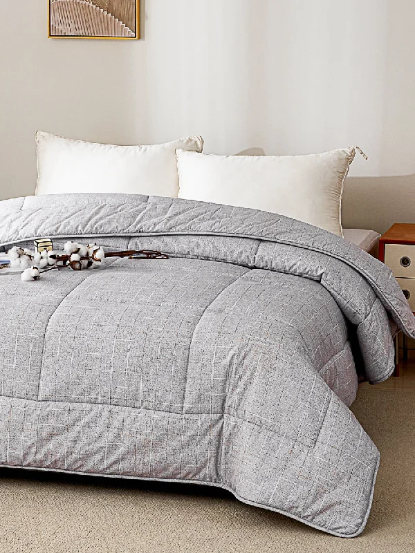 Latex - filled comforters with a bouncy texture and good supportPsi-Starry Gray Cotton All Season Comforter Latex - filled comforters with a bouncy texture and good supportPsi-Starry Gray Cotton All Season Comforter