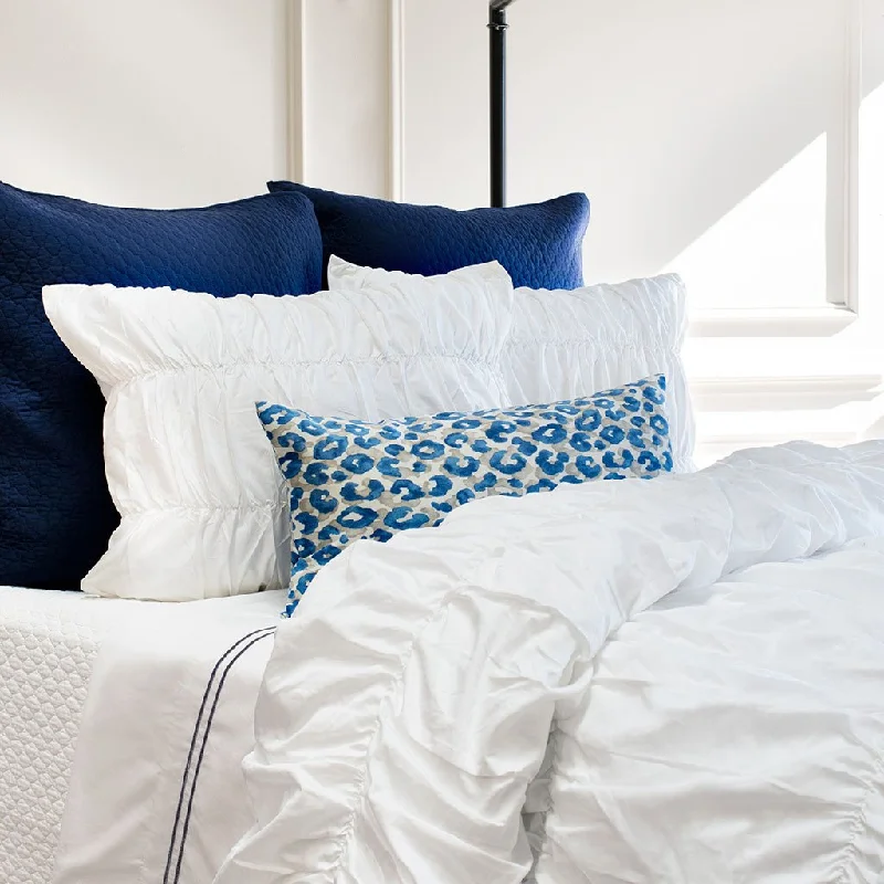 Wrinkle - resistant duvet covers for a neat and tidy lookWhite Sutter Ruched Duvet Cover