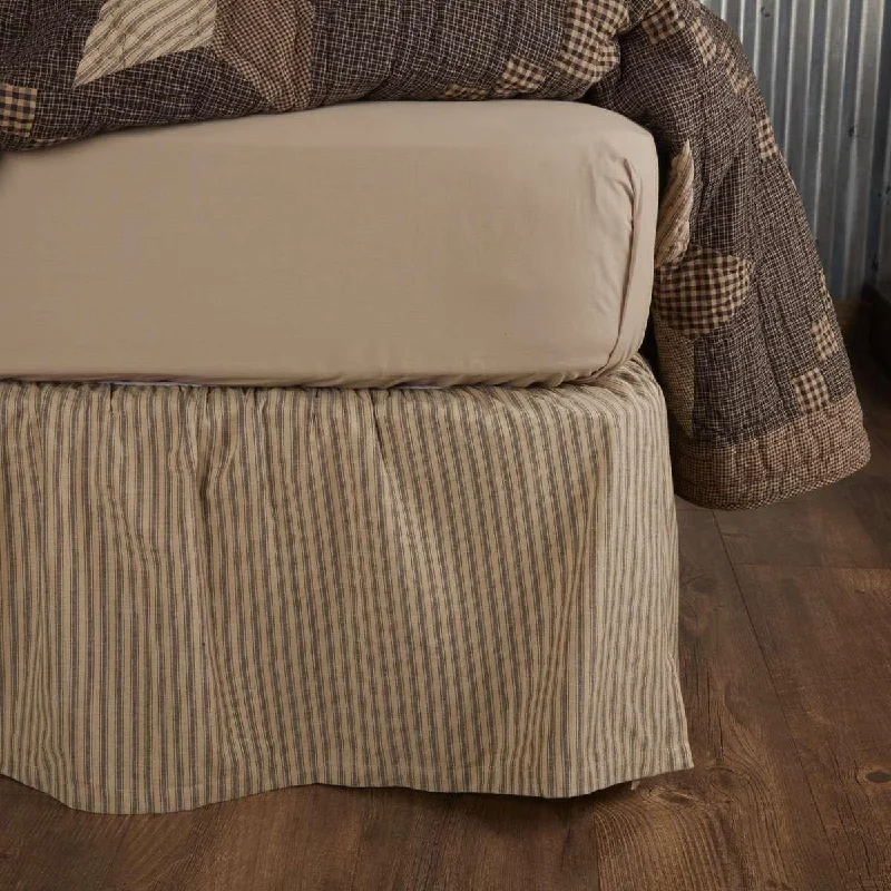 Bed skirts with a high - thread count for a quality feelFarmhouse Star Ticking Stripe Bed Skirts VHC Brands Bed skirts with a high - thread count for a quality feelFarmhouse Star Ticking Stripe Bed Skirts VHC Brands