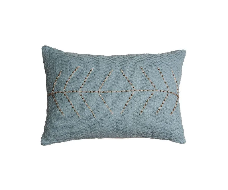 Down Alternative Pillows for Ethical ChoicesBeaded Fishbone Lumbar Pillow Cover